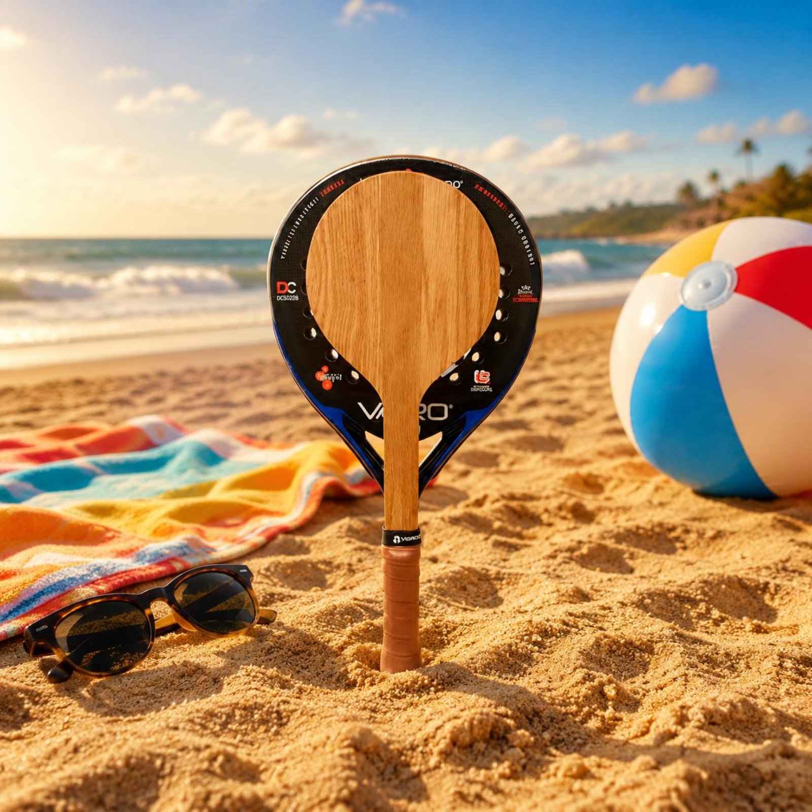 Wood Beach Tennis Racket Beach - Outdoor Sports Accessories review and price