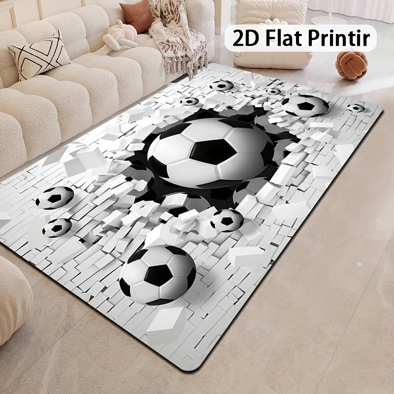 Soccer Ball 3D Effect Rug Flan - Outdoor Sport Area review and price