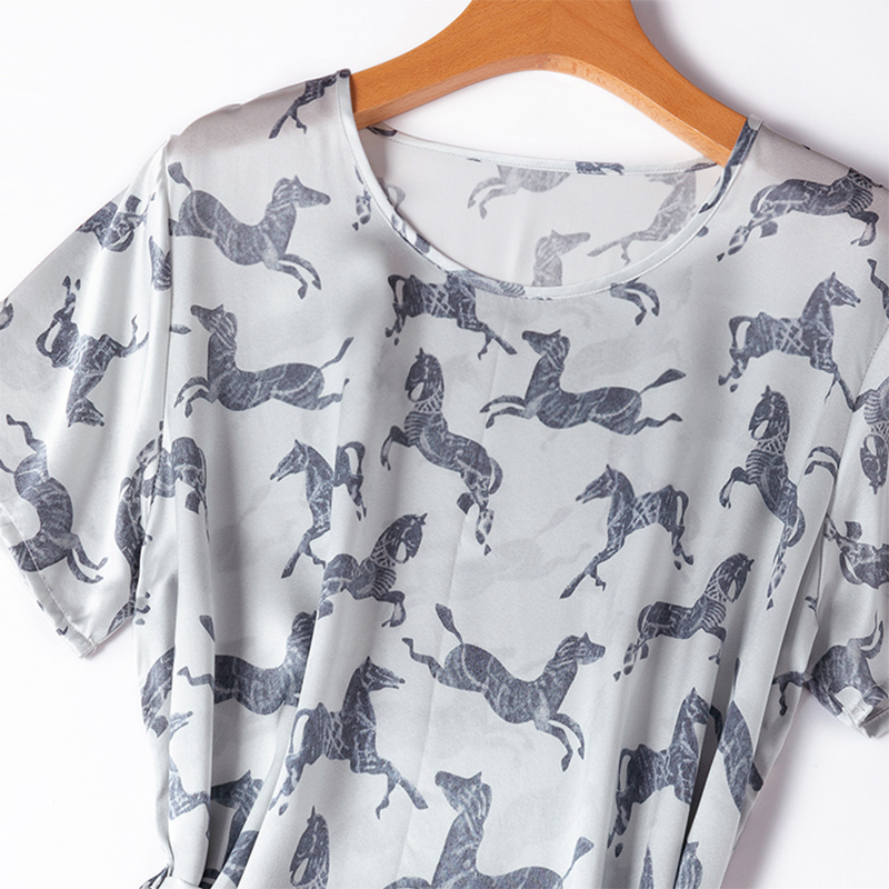 Women Midi Dress 100% Mulberry - Lunge Line Horse review and price