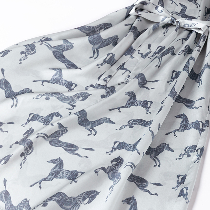 Women Midi Dress 100% Mulberry - Lunge Line Horse review and price