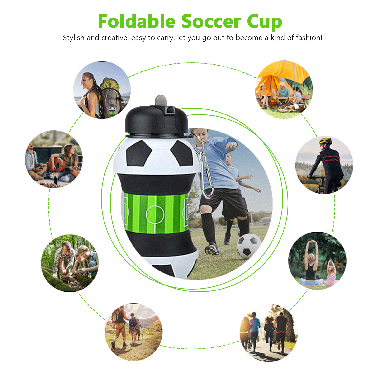 550ml Foldable Football Water  - Outdoor Sport Field review and price